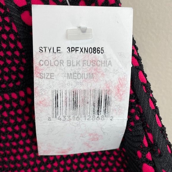 Bailey Blue pink black fuchsia flocked off shoulder bodycon dress medium MSRP 80 - Picture 11 of 12